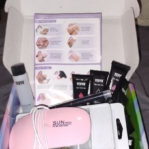 SUN mini Pink UV/LED Nail Lamp & Gel Kit by